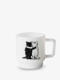 Carhartt Wip Unisex Hugging Cats Glass Mug White