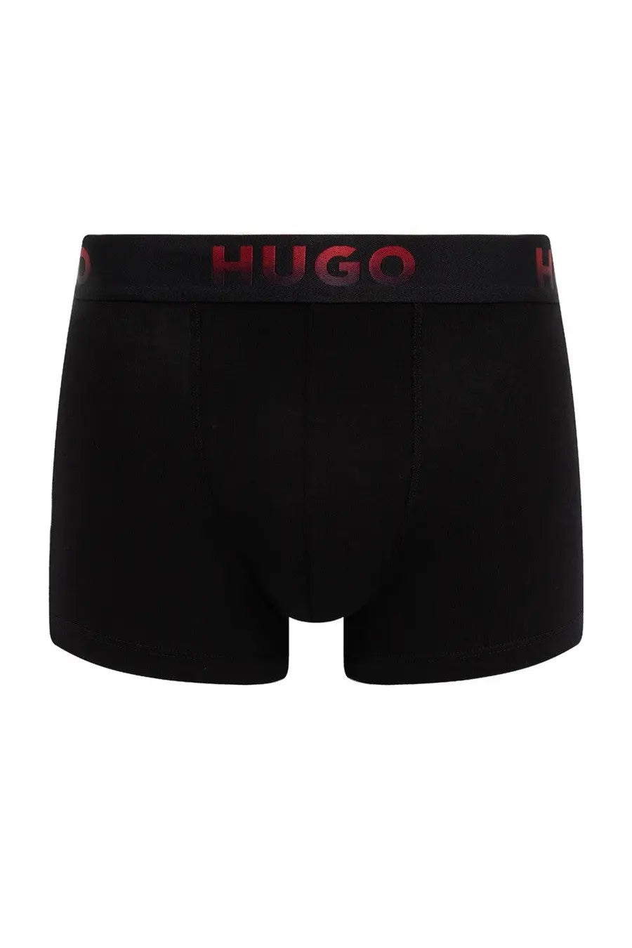 Hugo boss men’s black boxer briefs with red logo waistband offering comfortable everyday wear