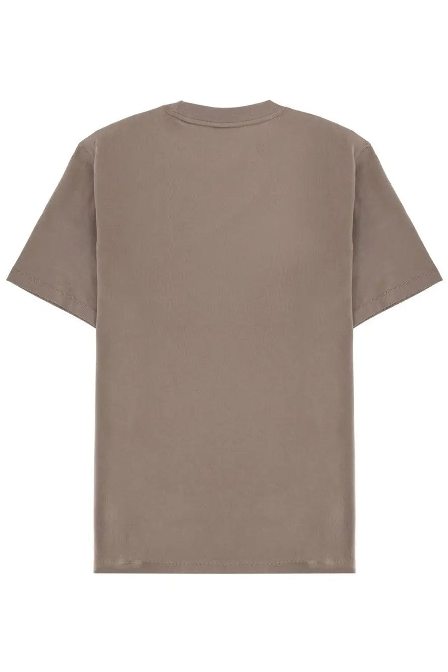 Hugo Boss men’s taupe cotton t-shirt with classic crew neck and short sleeves in the color Dumeo Con Brown