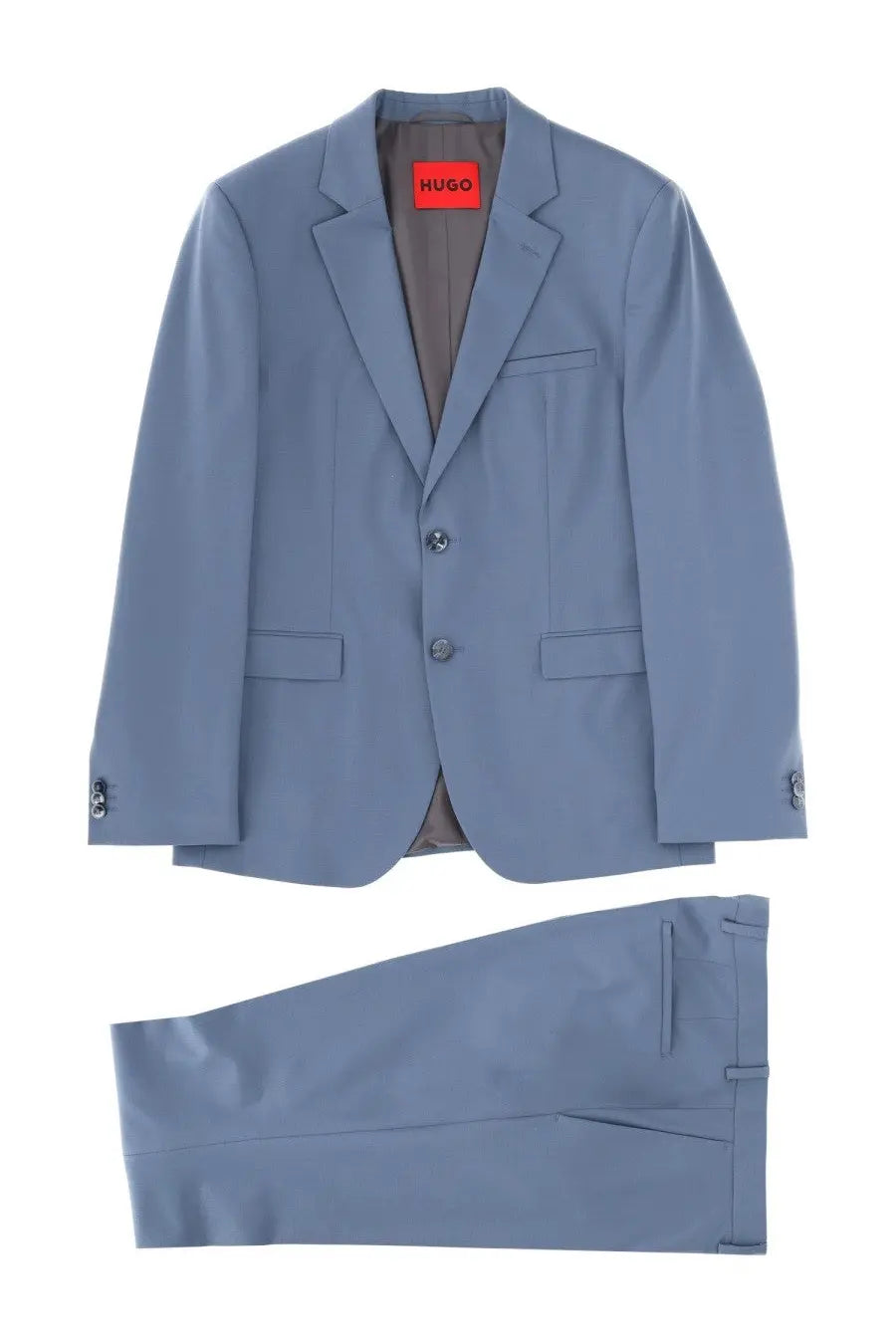 Hugo boss men’s two piece arti hesten dress blue light blue suit jacket and matching trousers with sleek tailored design