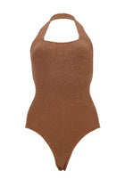 Hunza G Women's One-Piece Swimsuit Sandy Swim Brown