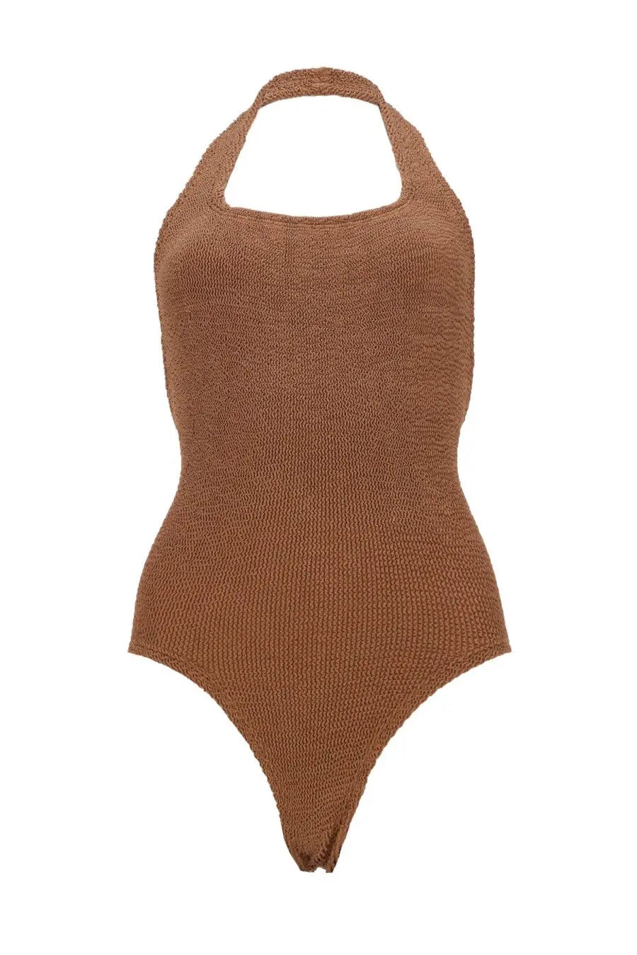 Hunza G Women's One-Piece Swimsuit Sandy Swim Brown