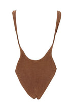 Hunza G Women's One-Piece Swimsuit Square Neck Swim Brown, view 2
