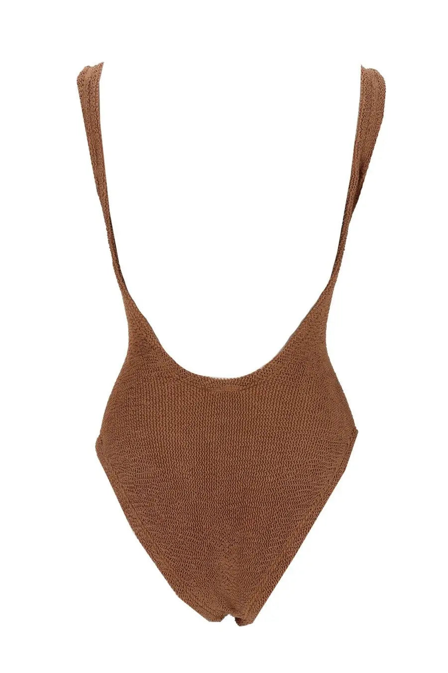 Hunza G Women's One-Piece Swimsuit Square Neck Swim Brown, view 2