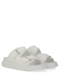 Alexander McQueen Men's Hybrid Double Buckle Sandal Silver