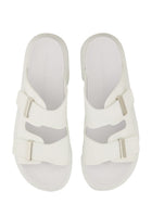 Alexander McQueen Men's Hybrid Double Buckle Sandal Silver, view 2