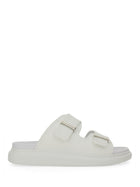 Alexander McQueen Men's Hybrid Double Buckle Sandal Silver