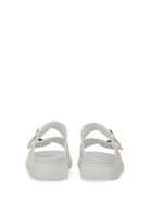 Alexander McQueen Men's Hybrid Double Buckle Sandal Silver, view 4