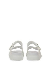 Alexander McQueen Men's Hybrid Double Buckle Sandal Silver