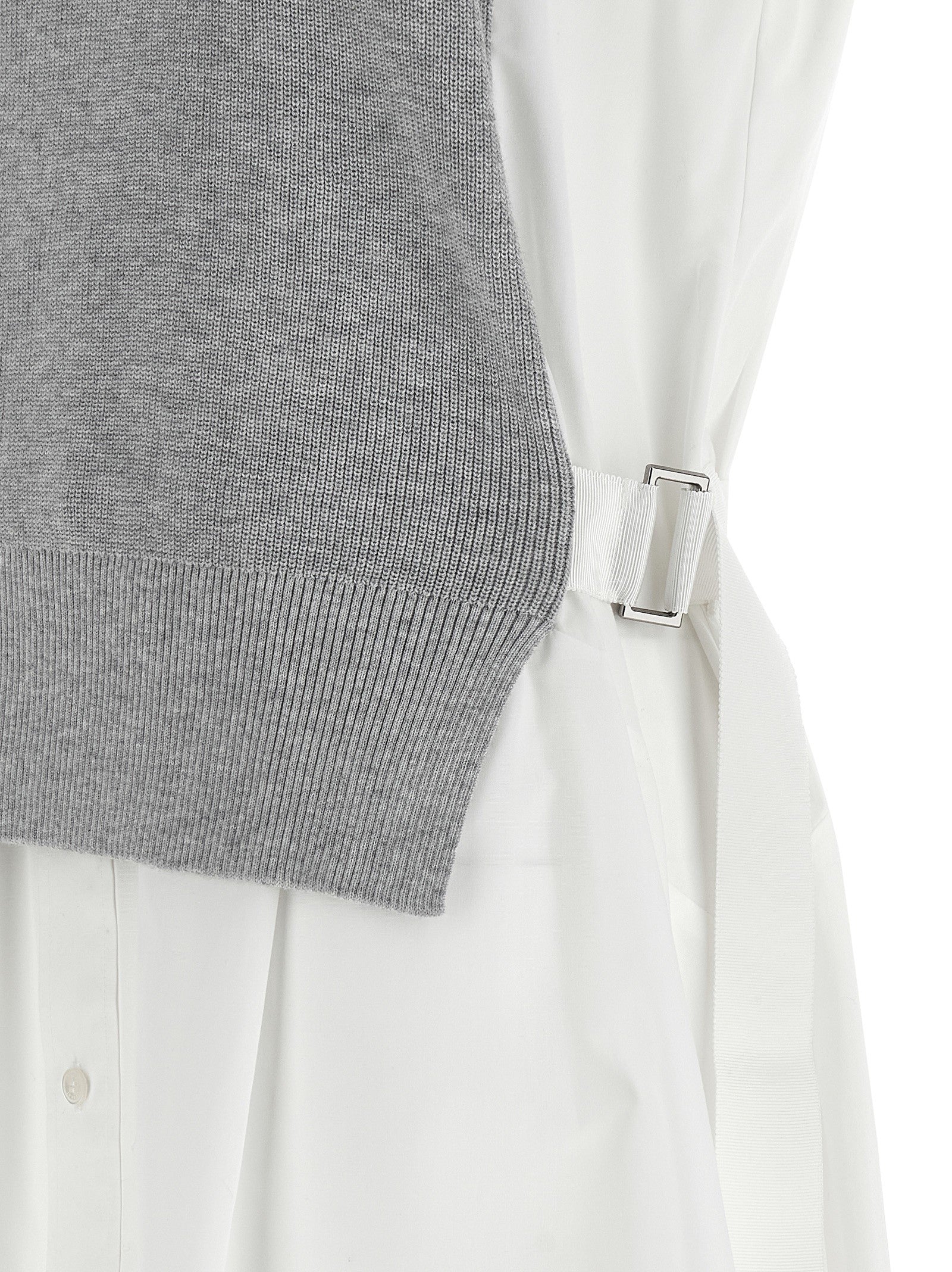 Sacai Hybrid Dress White