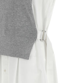Sacai Hybrid Dress White