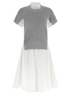 Sacai Hybrid Dress White