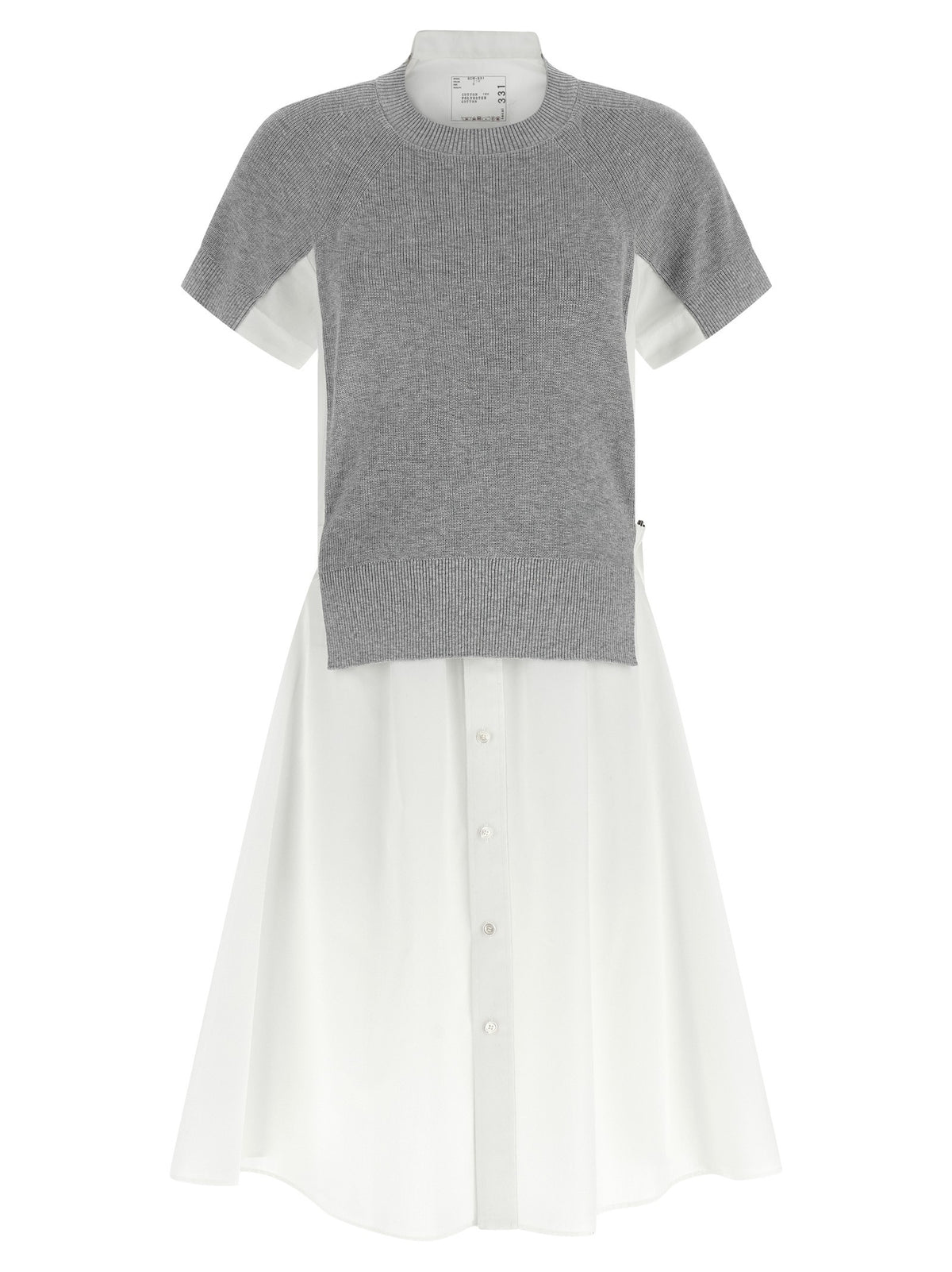 Sacai Hybrid Dress White