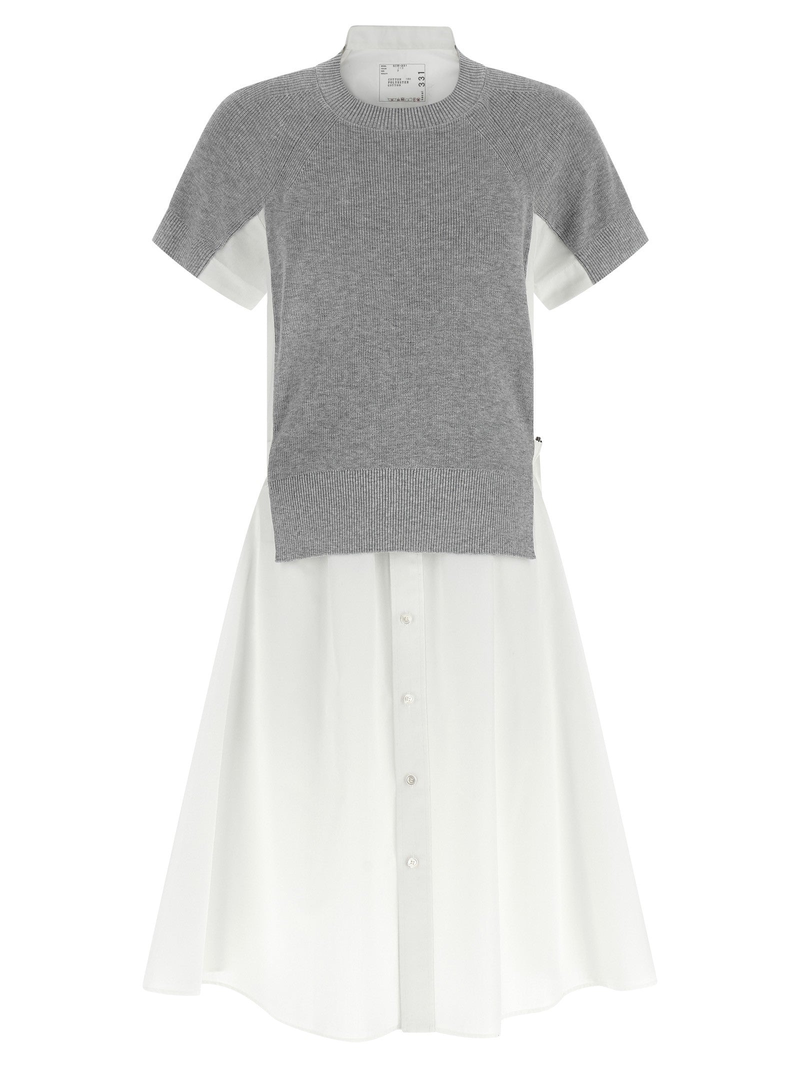 Sacai Hybrid Dress White