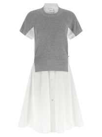 Sacai Hybrid Dress White
