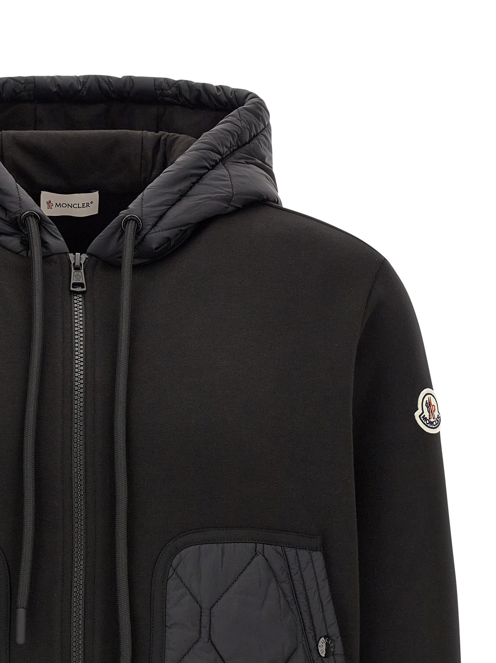 Moncler Hybrid Hoodie Black