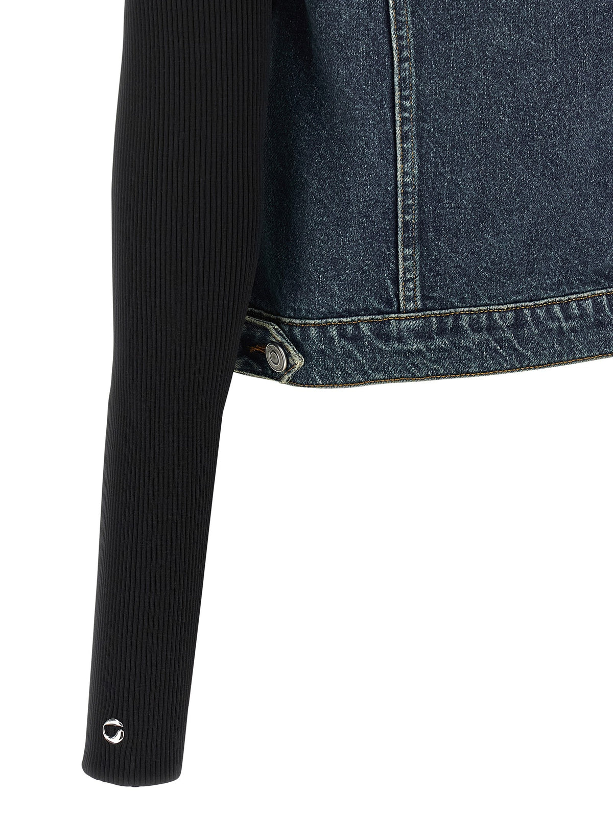Coperni Hybrid Rib Denim Jacket Blue, view 4