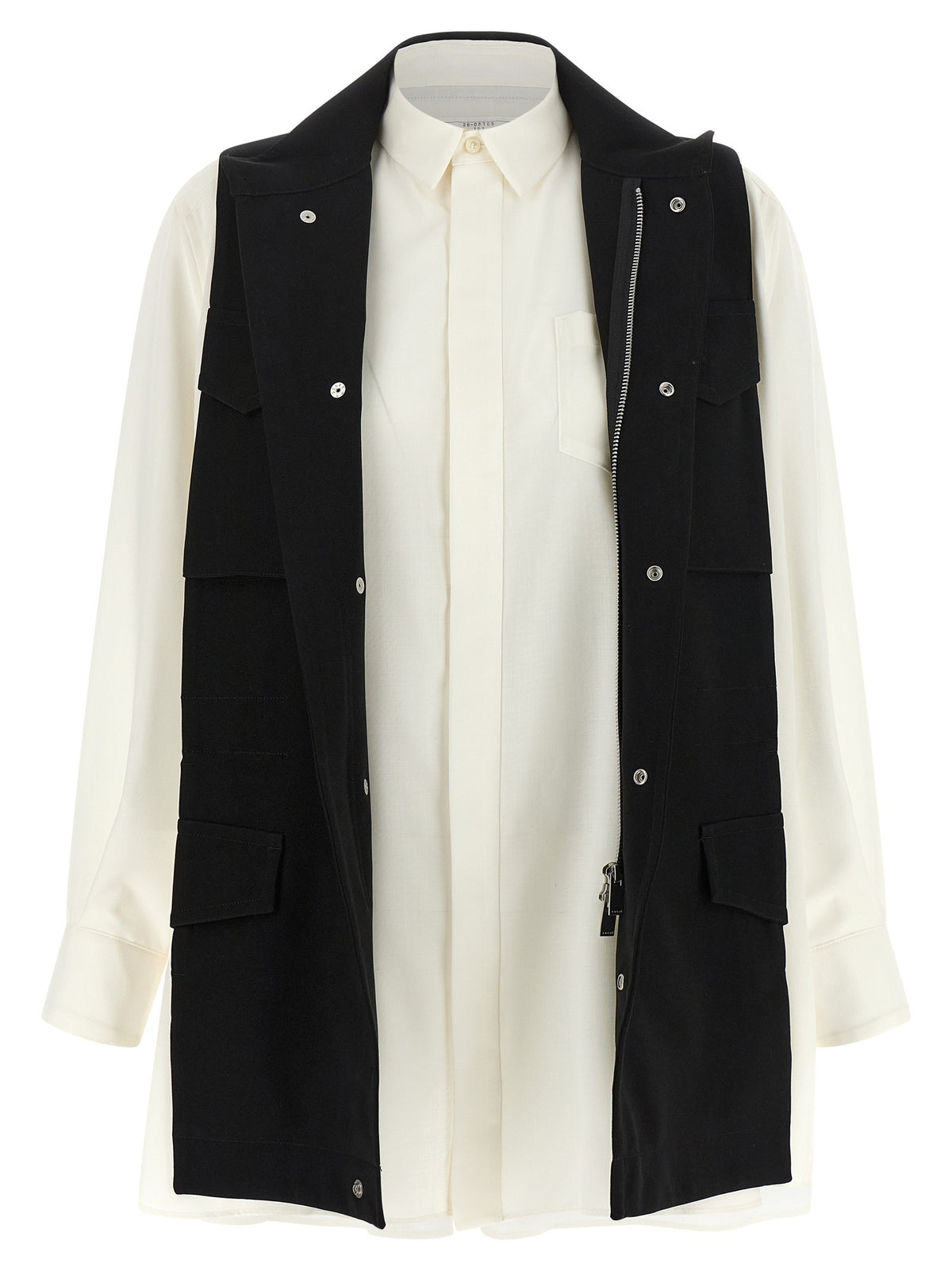 Sacai Women's Bicolor Shirt Black, view 2