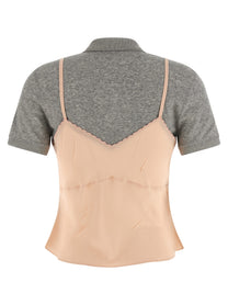 Miu Miu Hybrid Top Gold