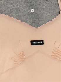 Miu Miu Hybrid Top Gold