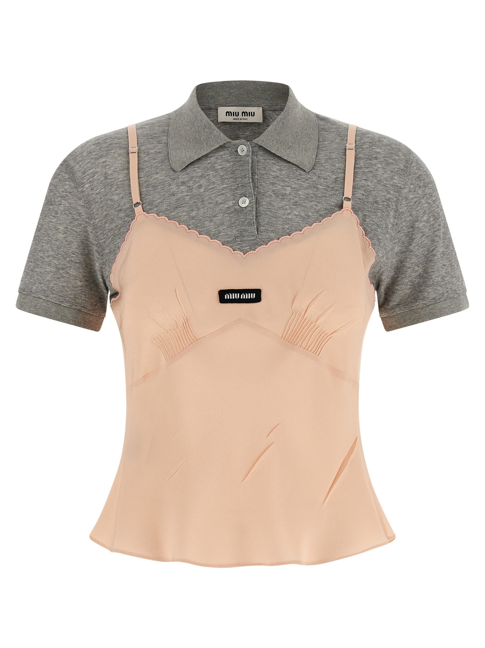 Miu Miu Hybrid Top Gold