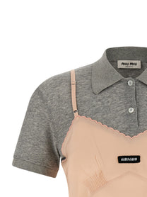 Miu Miu Hybrid Top Gold