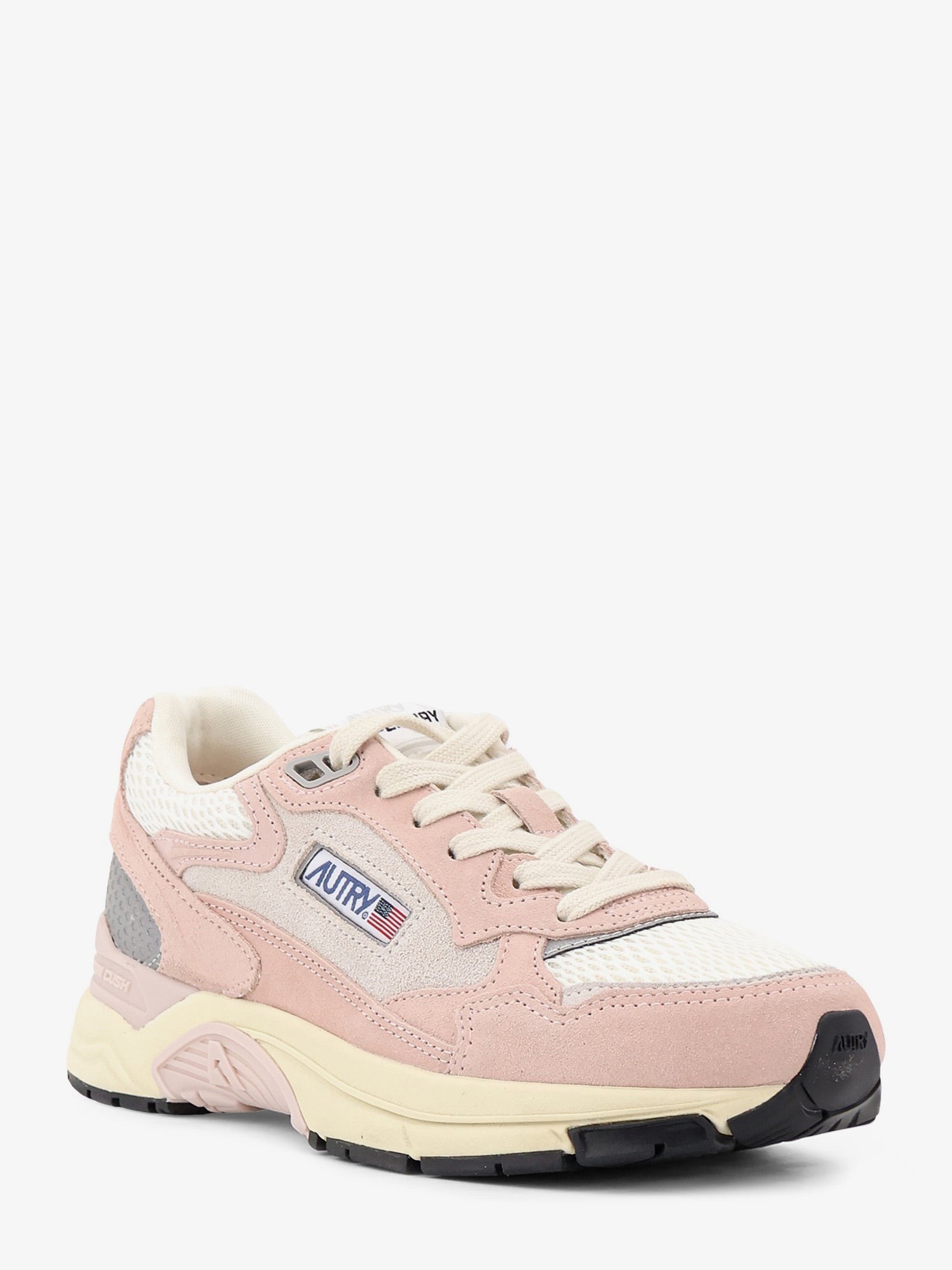 AUTRY Women's Hyperway Low Mesh Suede Sneakers Beige