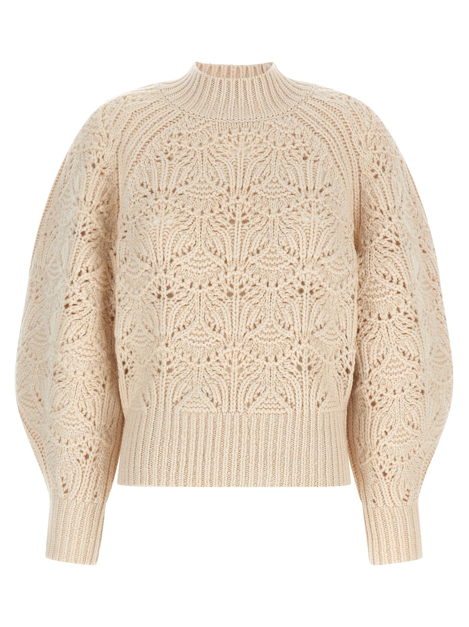 Zimmermann Hypnotic Cable Knit Sweater Beige