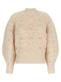 Zimmermann Hypnotic Cable Knit Sweater Beige