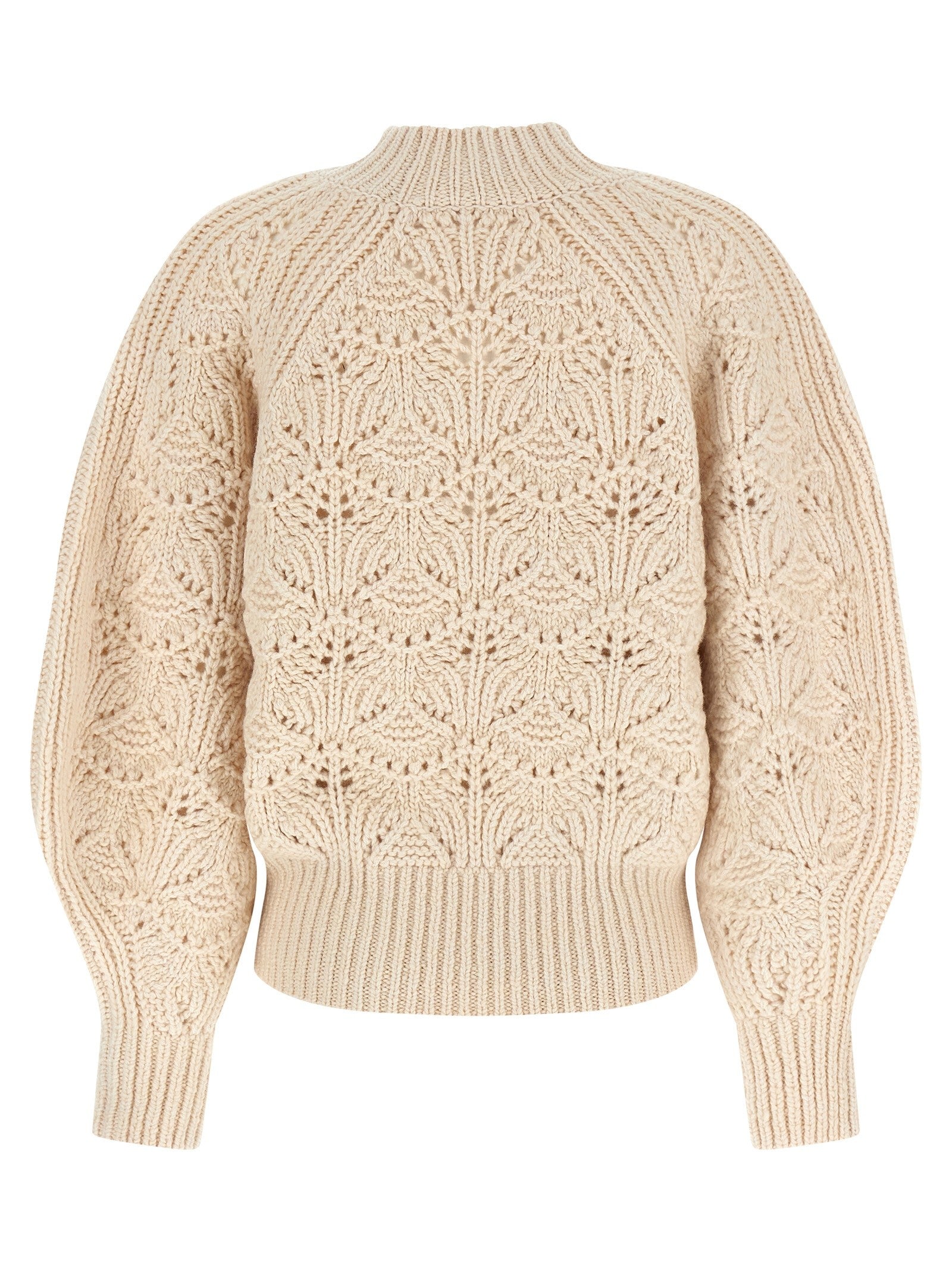 Zimmermann Hypnotic Cable Knit Sweater Beige