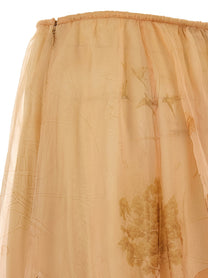 Zimmermann Hypnotic Organza Maxi Skirt Beige
