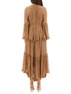 Zimmermann Women's Hypnotic Peplum Ruffle Dress Beige, view 3