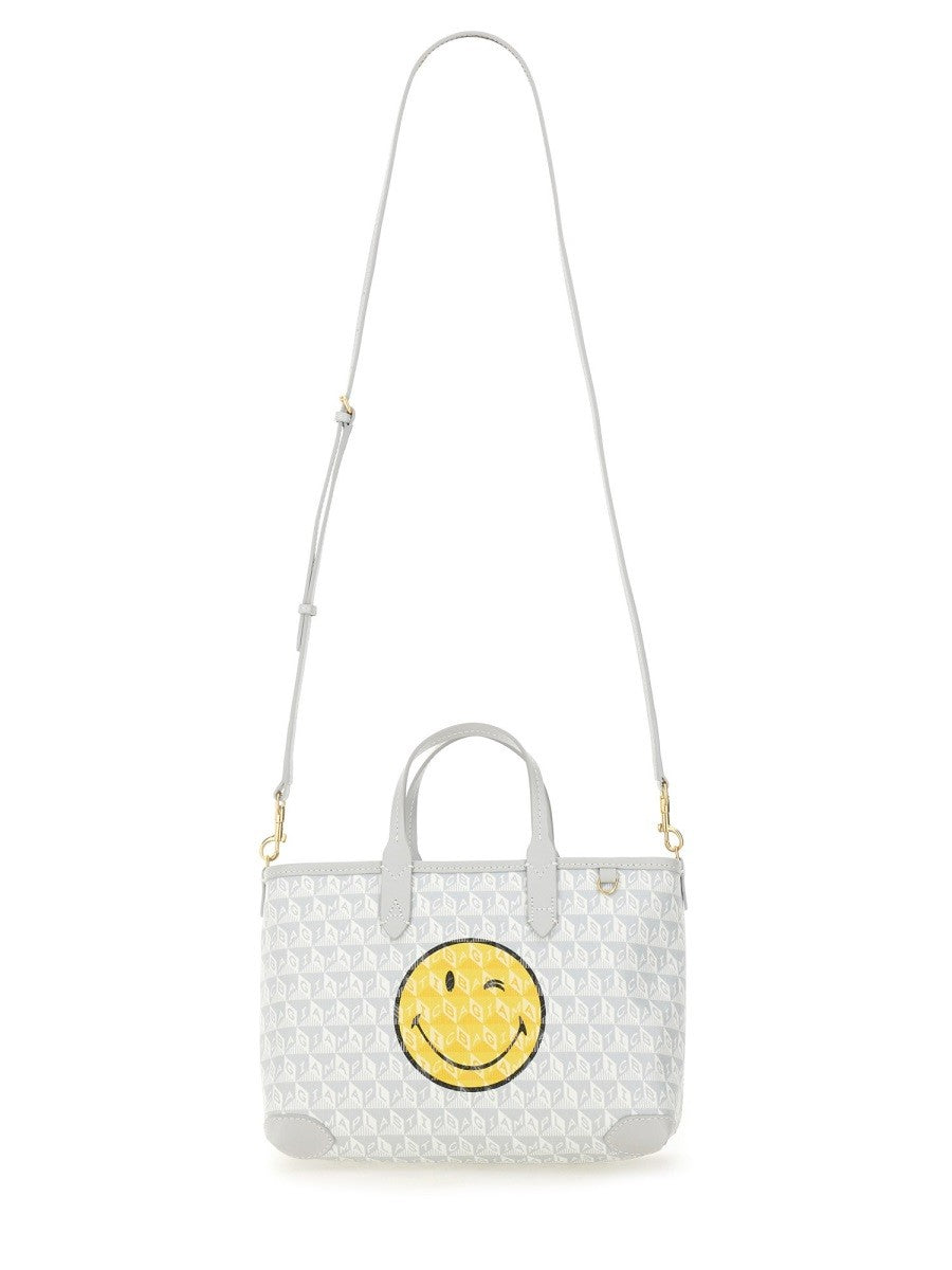 Anya Hindmarch Women's AM Plastic Bag Wink Tote Bag Grey