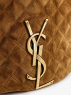 Saint Laurent Women's Icare Hobo Suede Handbag Beige, view 4