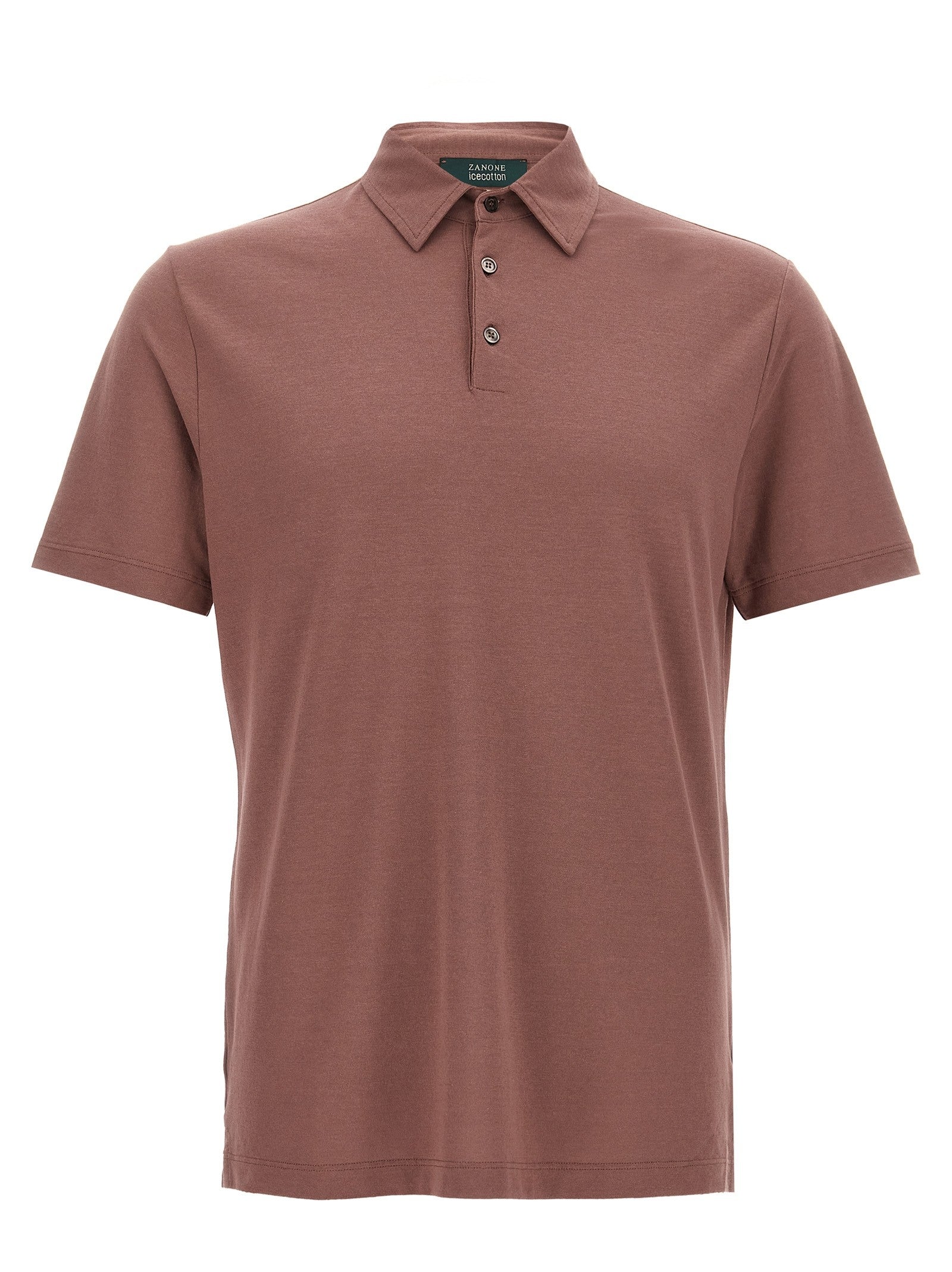 Zanone Ice Cotton Polo Shirt Brown