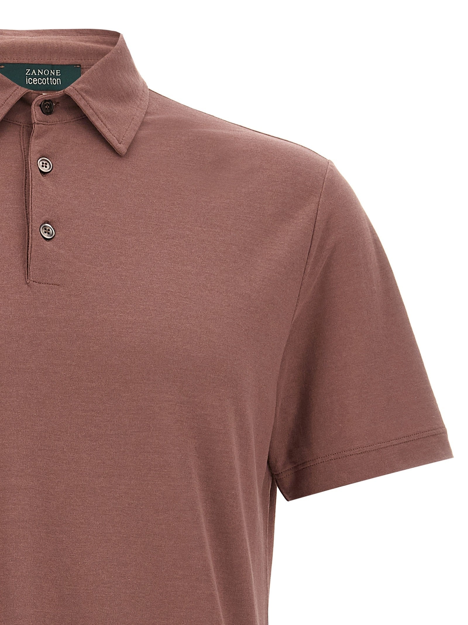 Zanone Ice Cotton Polo Shirt Brown