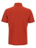 Zanone Ice Cotton Polo Shirt Orange, view 2