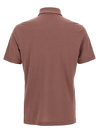 Zanone Ice Cotton Polo Shirt Brown, view 2