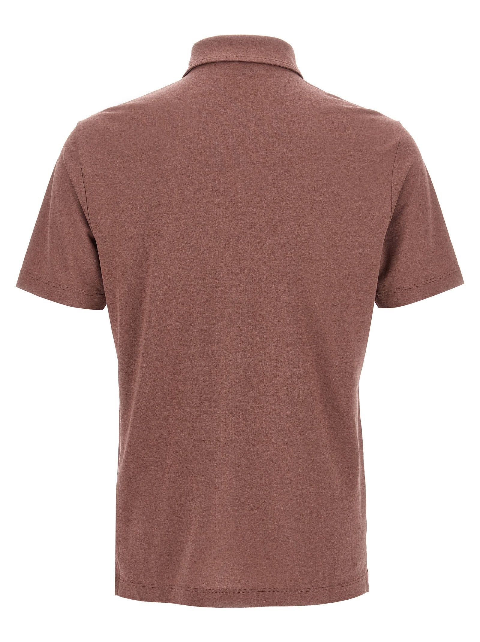 Zanone Ice Cotton Polo Shirt Brown