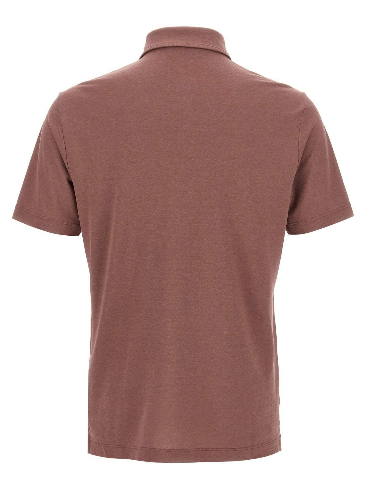 Zanone Ice Cotton Polo Shirt Brown, view 2
