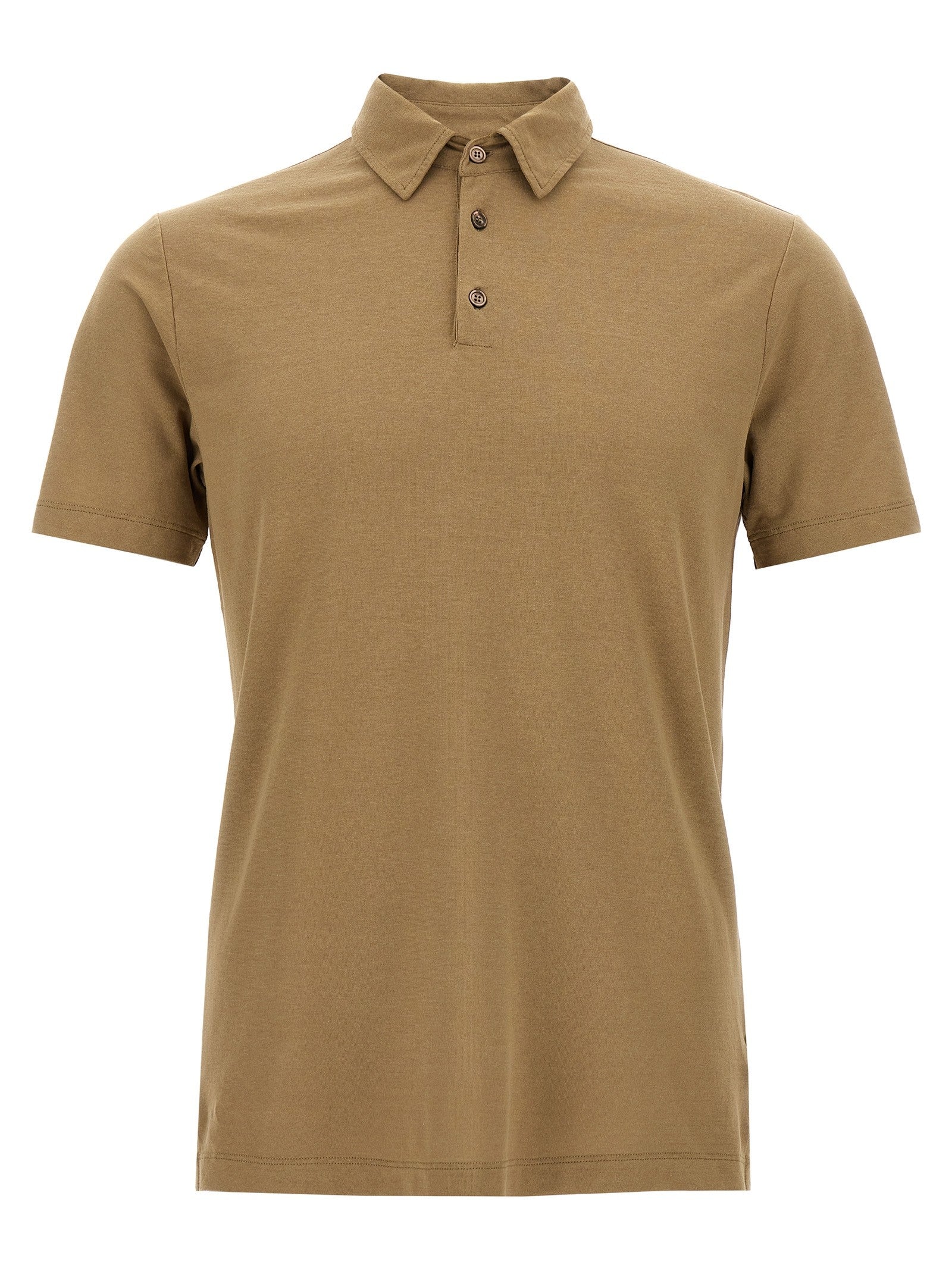 Zanone Ice Cotton Polo Shirt Beige