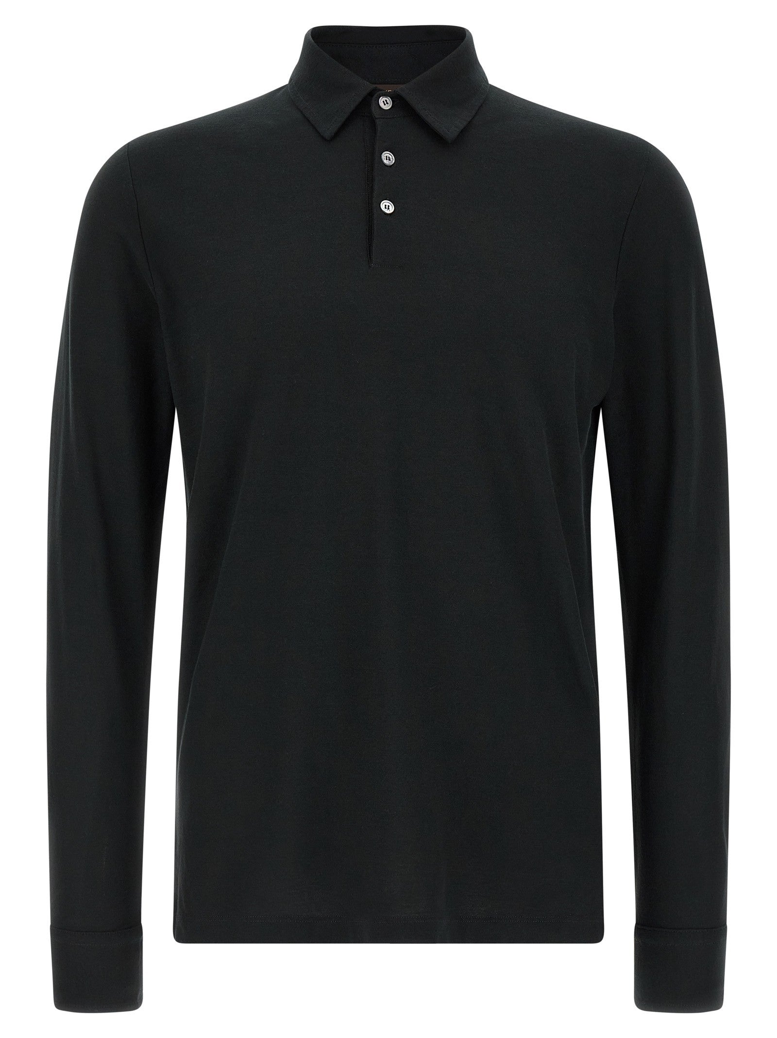 Zanone Ice Cotton Polo Shirt Black