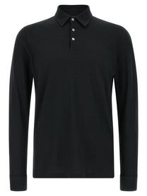 Zanone Ice Cotton Polo Shirt Black