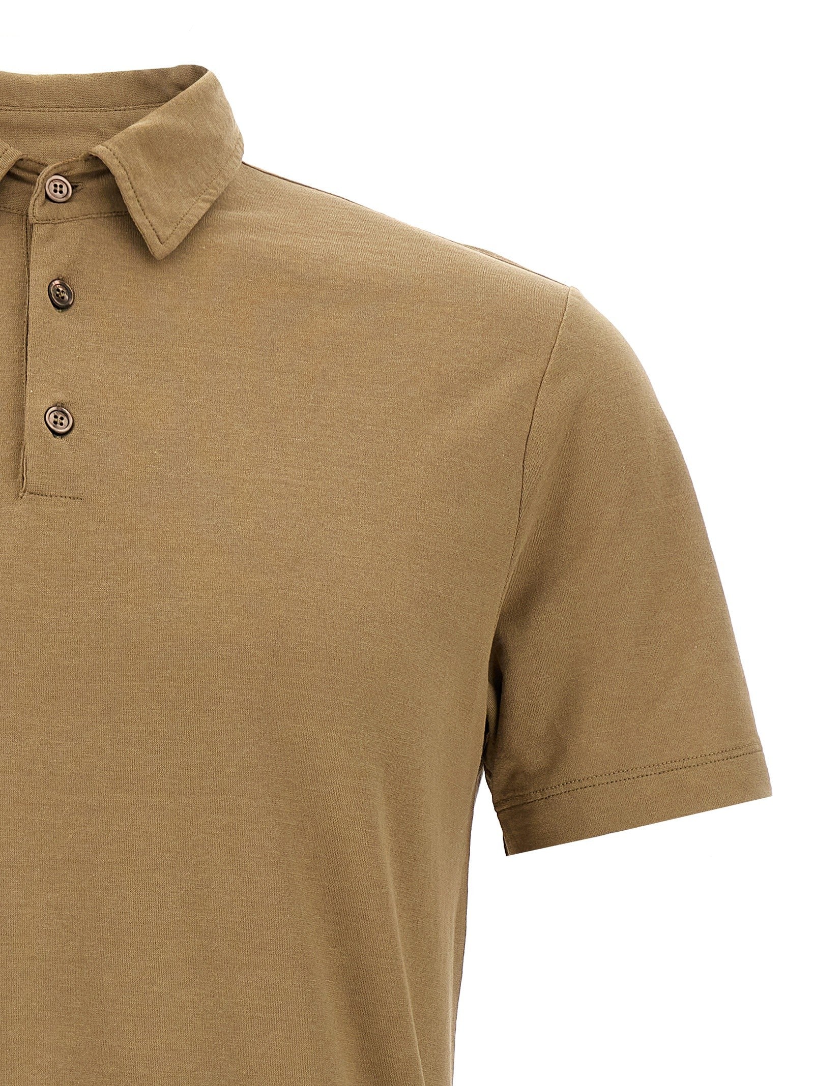 Zanone Ice Cotton Polo Shirt Beige