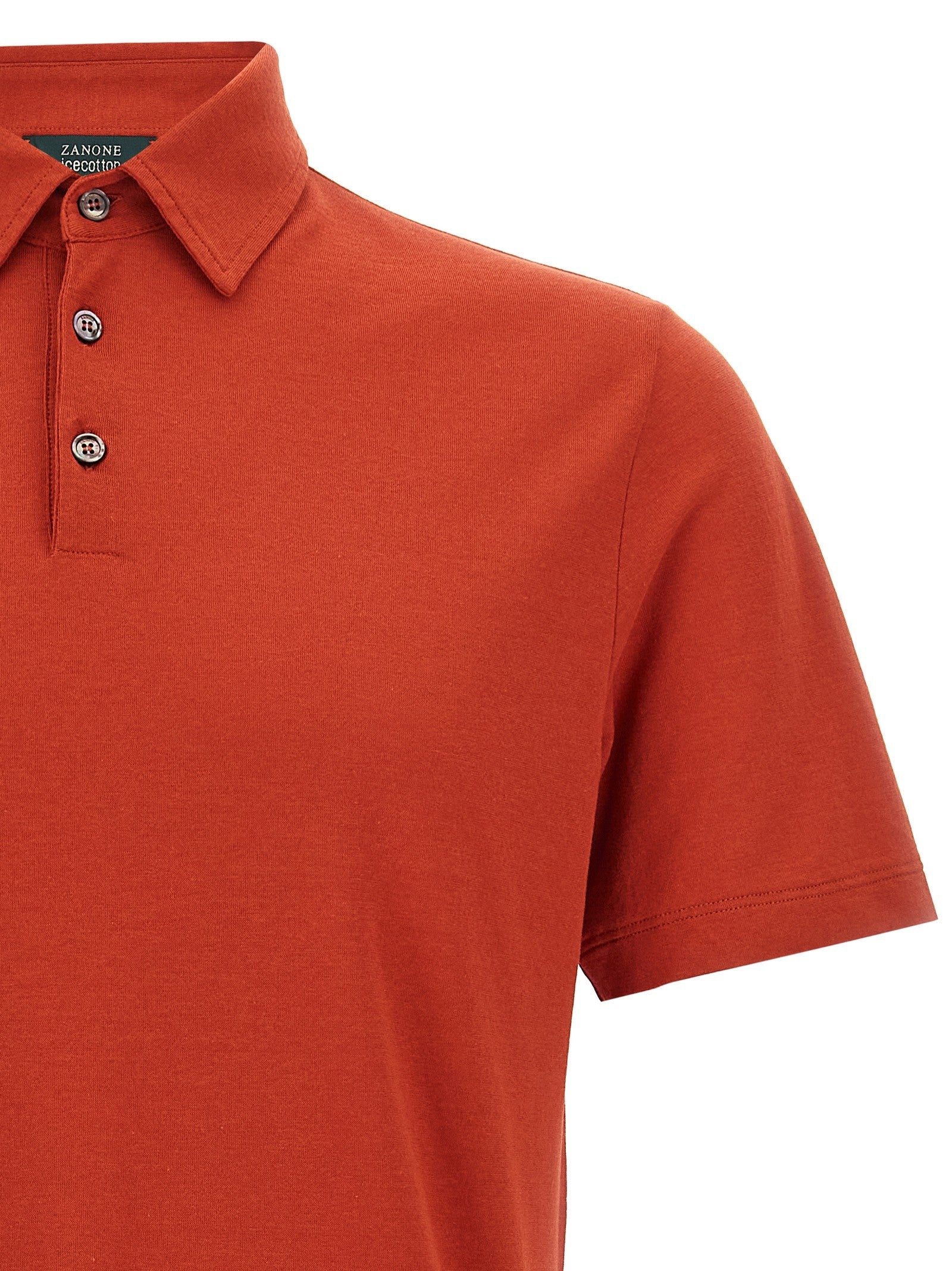 Zanone Ice Cotton Polo Shirt Orange