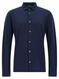 Zanone Ice Cotton Shirt Blue