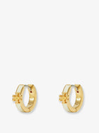 Tory Burch Women's Icon Enamel Huggie Earrings White