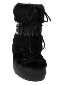 Moon Boot Icon Faux Fur Boots Black
