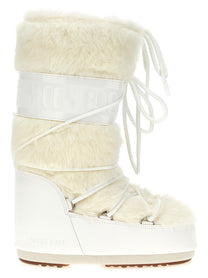 Moon Boot Icon Faux Fur Boots White