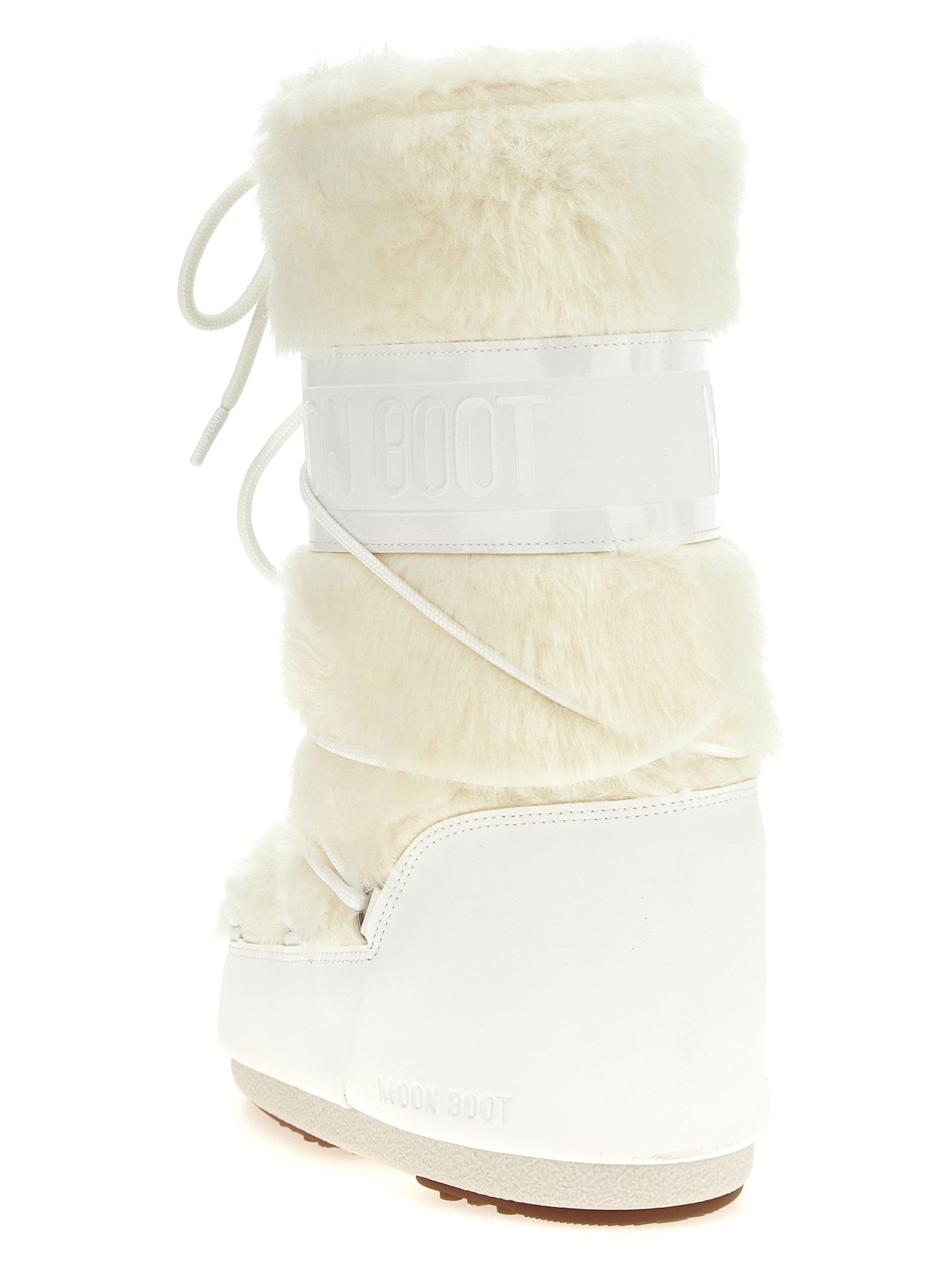 Moon Boot Icon Faux Fur Boots White